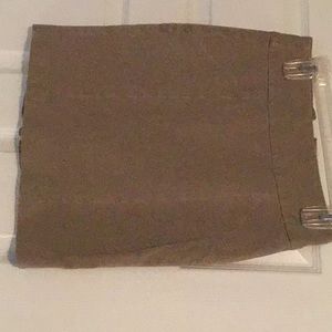 Khaki stretch mini skirt